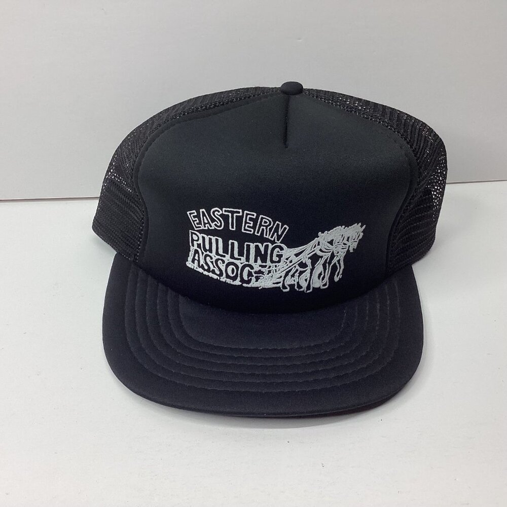 Eastern Pulling Assoc. Mesh Trucker Hat One Size Black Adjustable Horses